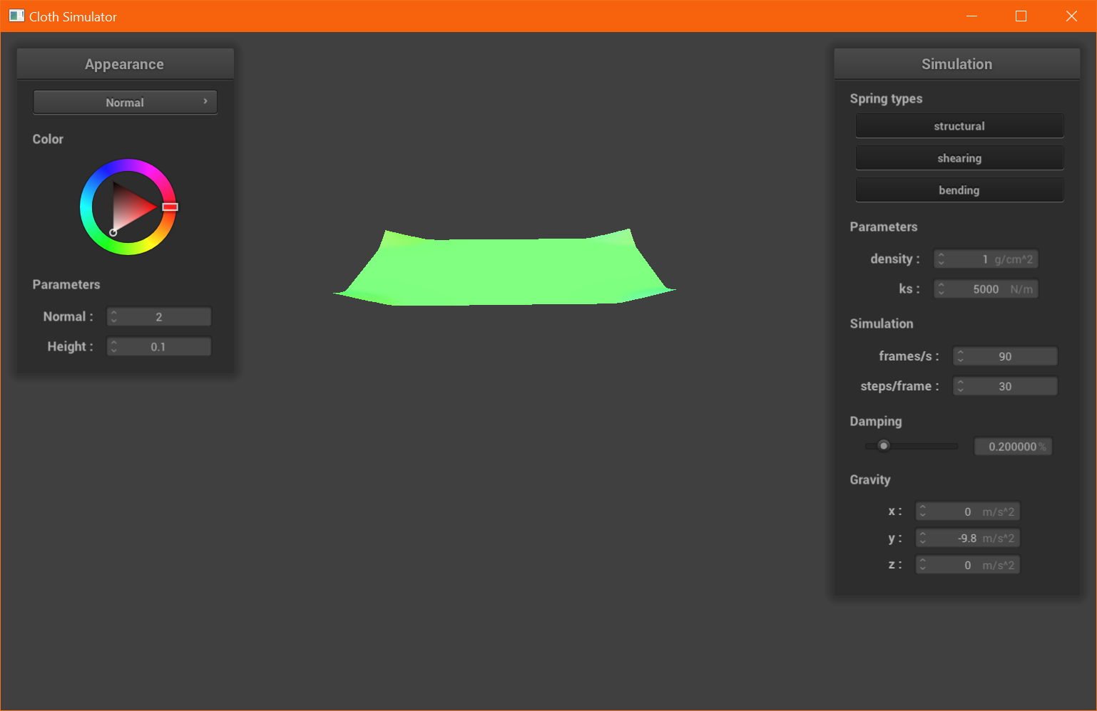 CS 184 Cloth Simulator